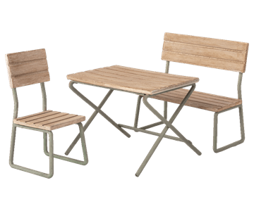 Maileg Havesæt bord, bænk og stol